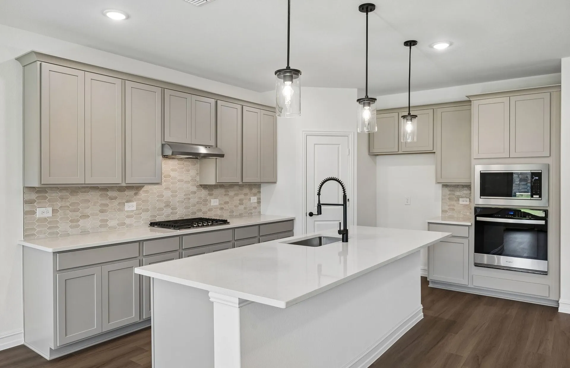 Abundant cabinet space in kitchen
