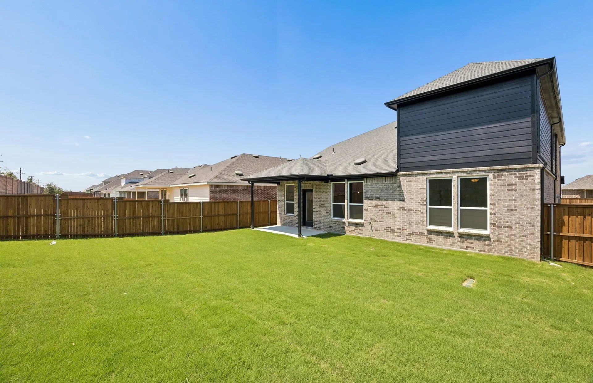 Oversized fenced-in backyard