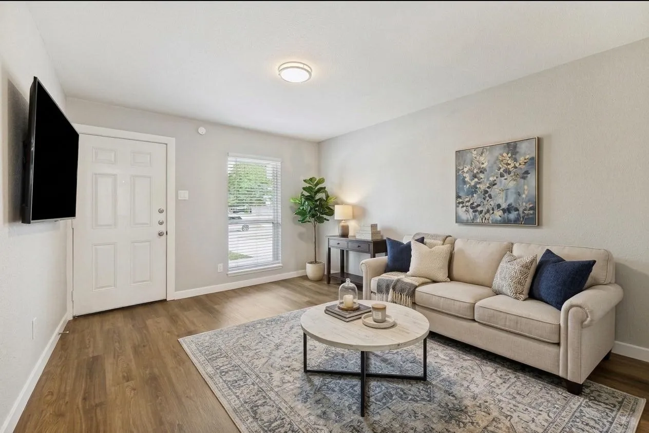 Virtually Staged Front Living Area, with another Family Room in rear of home as well!
