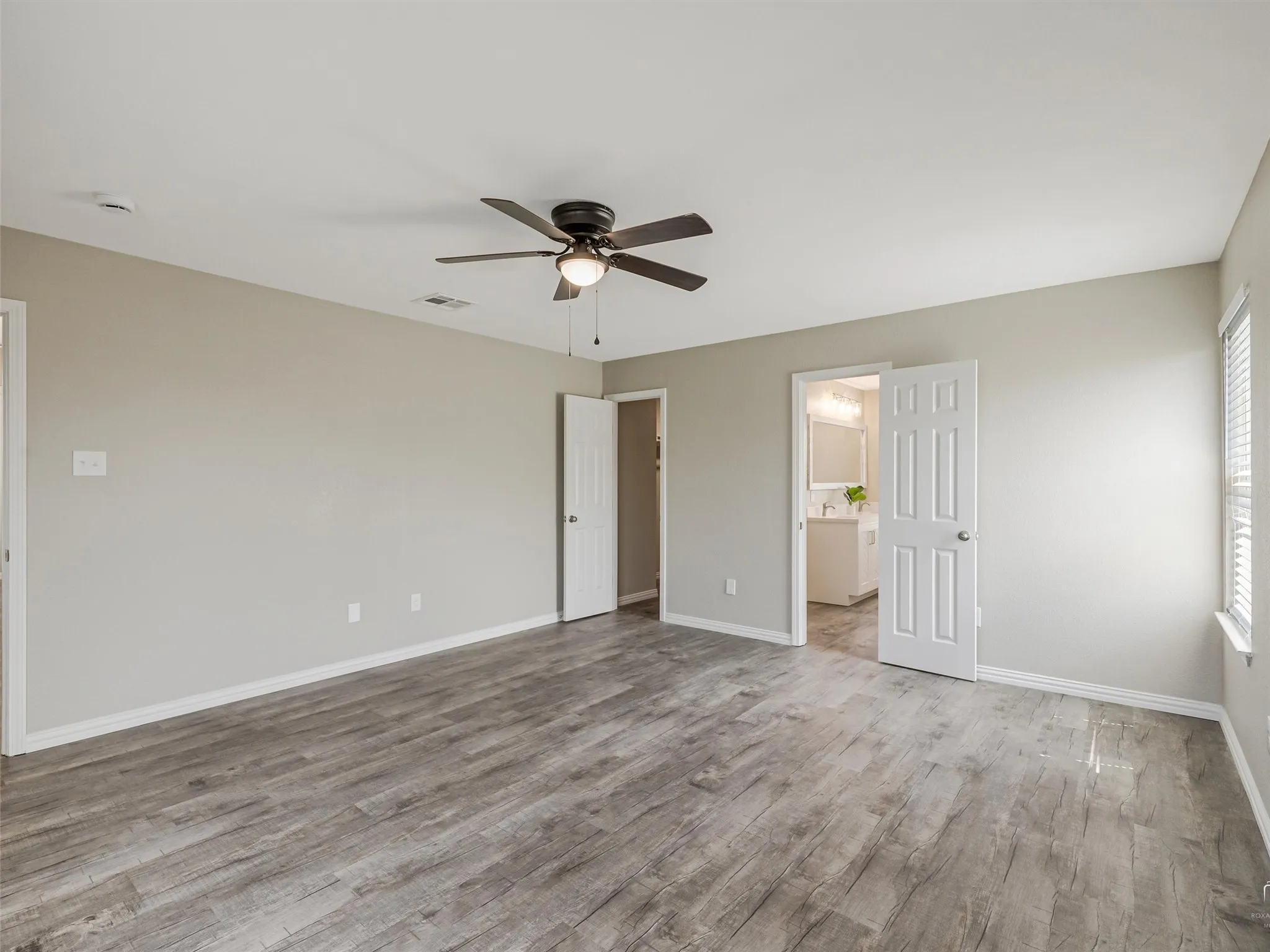 Primary with spacious closet and en suite bath