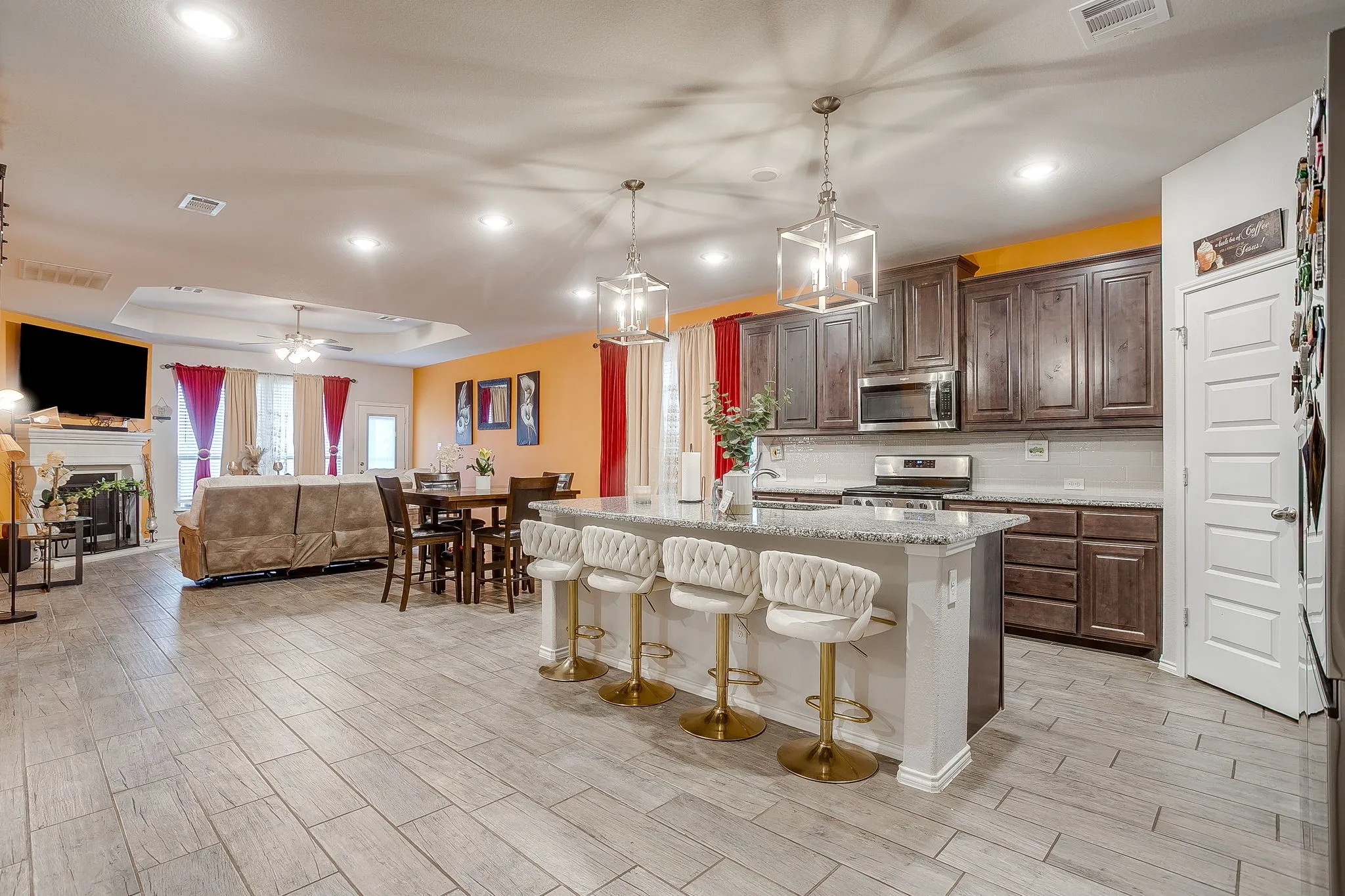 Open floor plan with lots of room for family.
