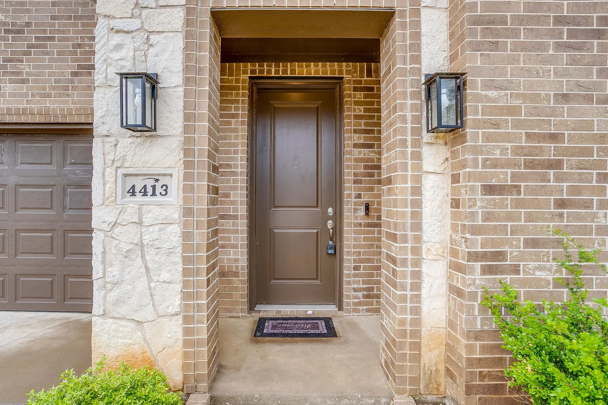 Grand entry covered front porch.