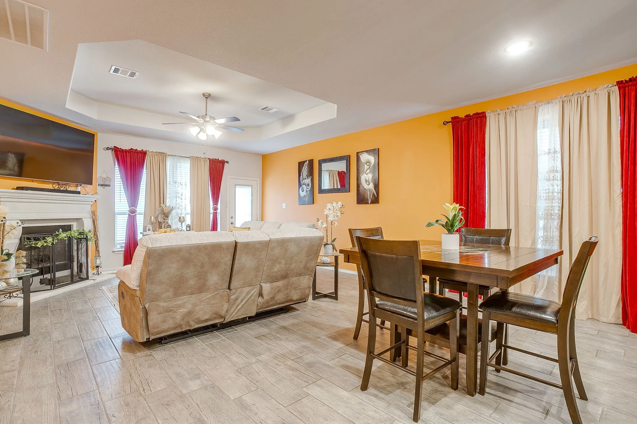 Breakfast area with room for a large table.