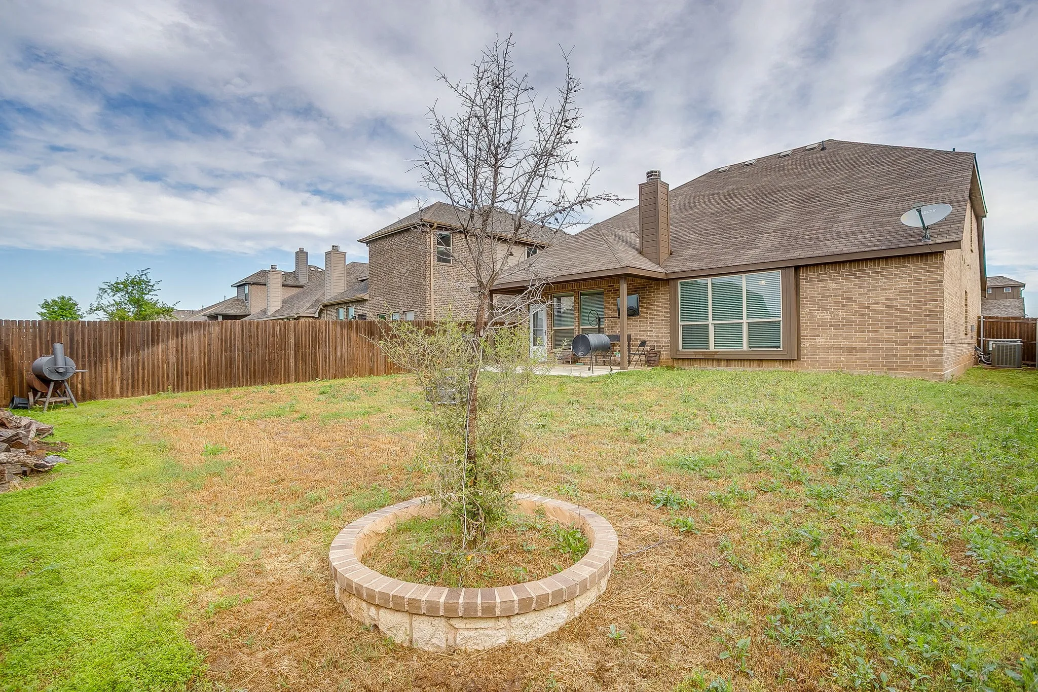 Rear view of home.