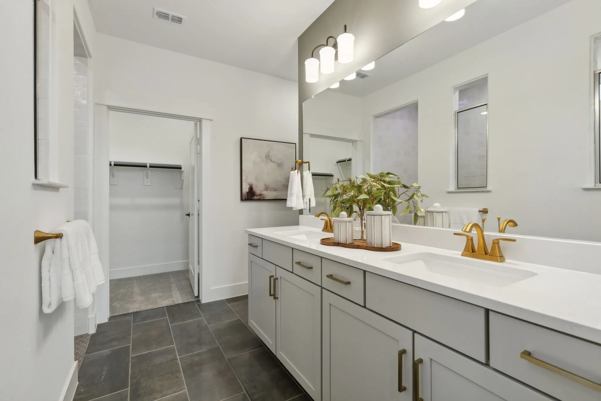 *Model Representation - Owner's private bath with double vanity