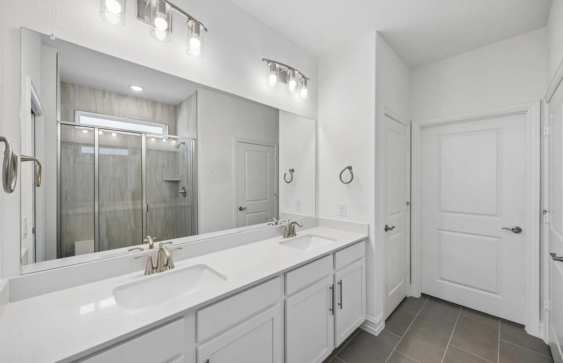 Primary bath with double vanity