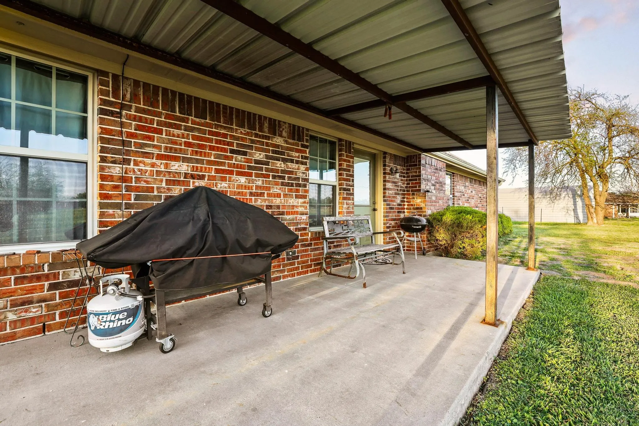Back patio is covered.