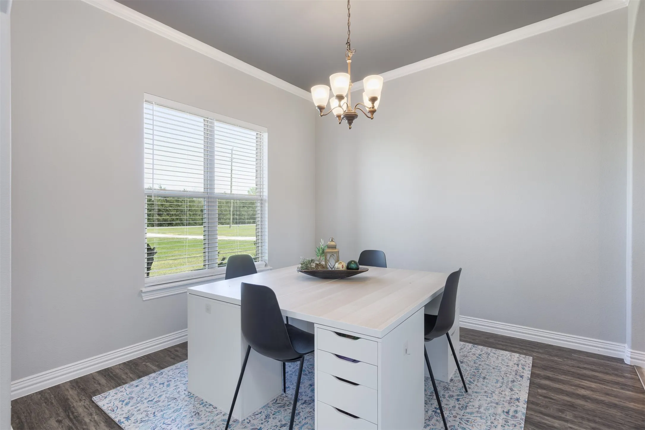 With room for a large dining table, sideboard or hutch, this room offers flexible use and design.