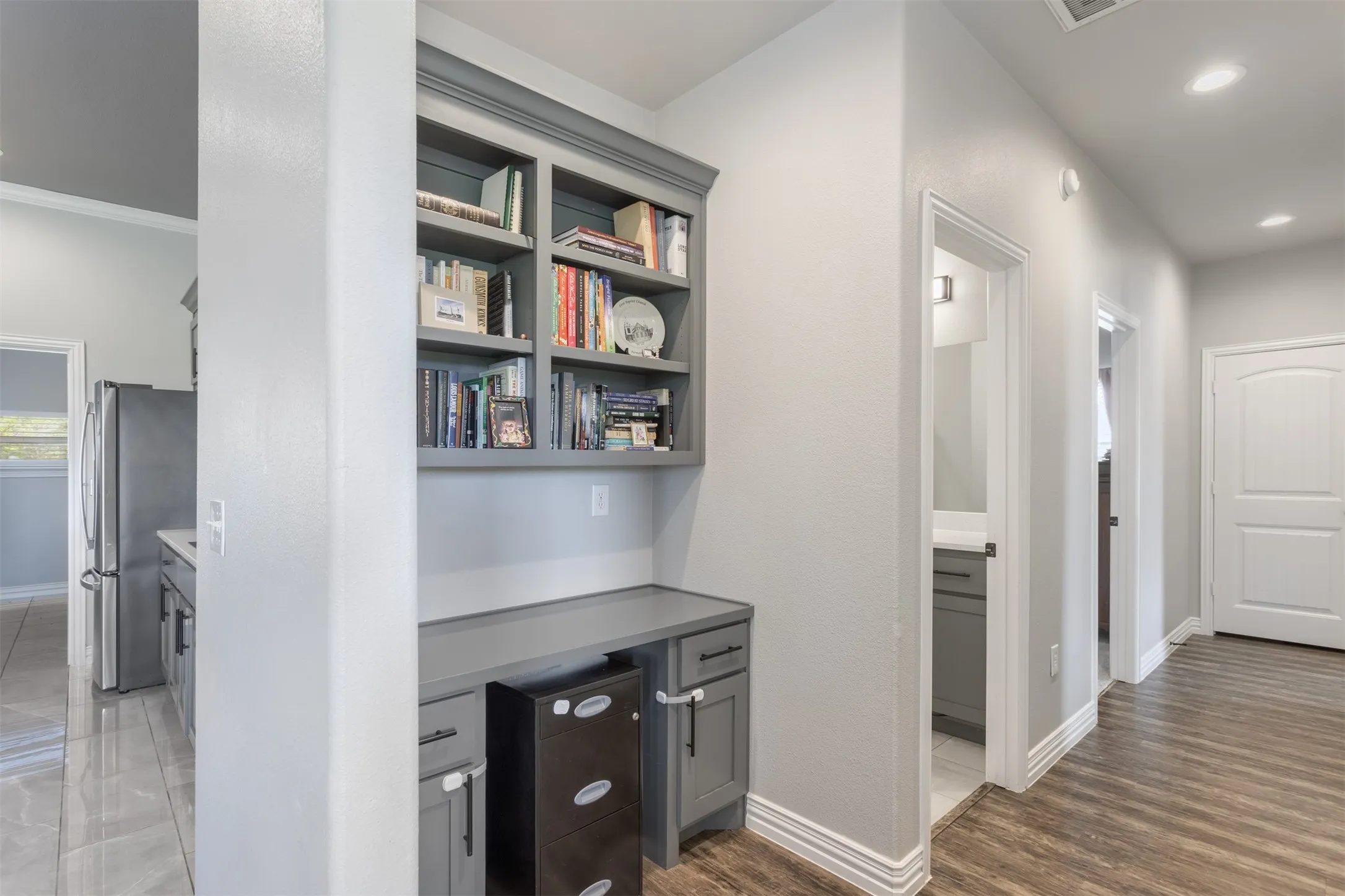 When every nook and cranny is used, you get a homework station.  What a great location near the secondary bedrooms.