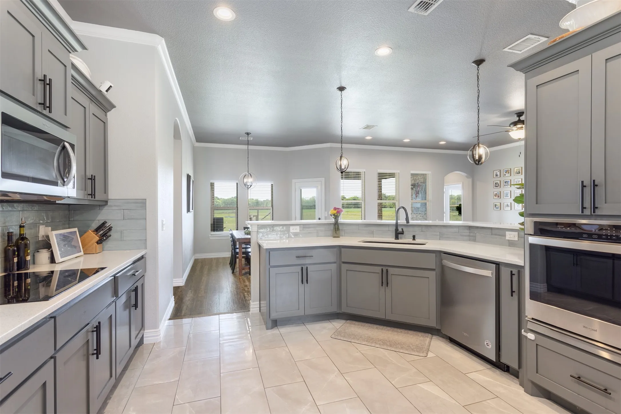 Ample prep areas to involve all in cooking.
