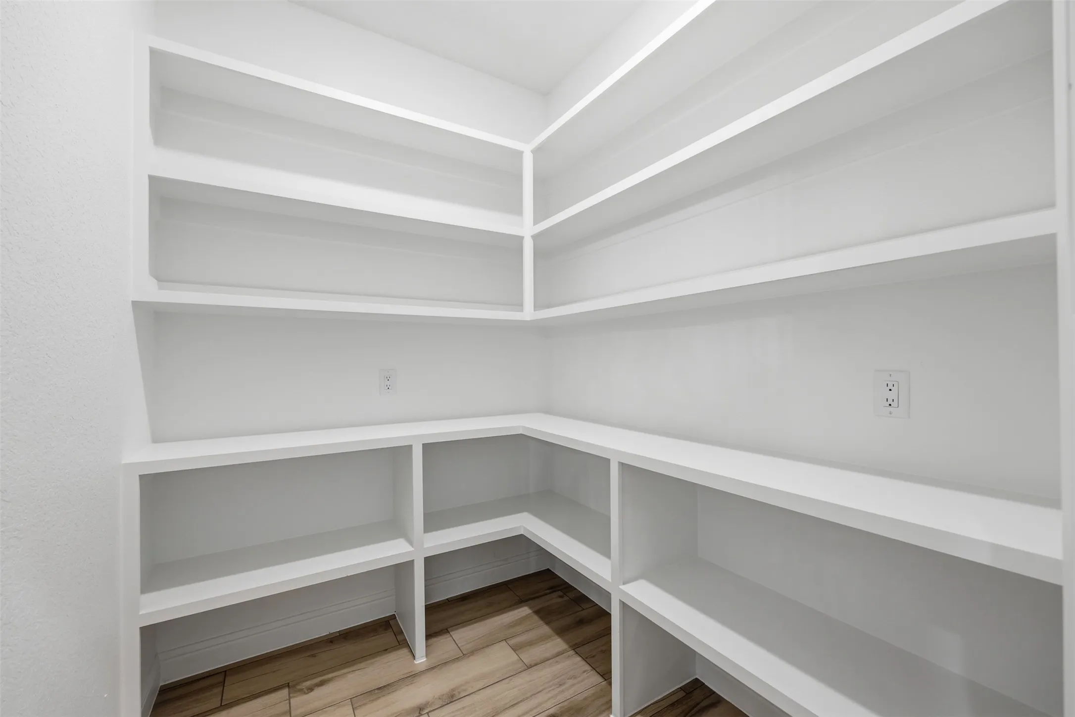 so many shelves in pantry and outlets for small appliances