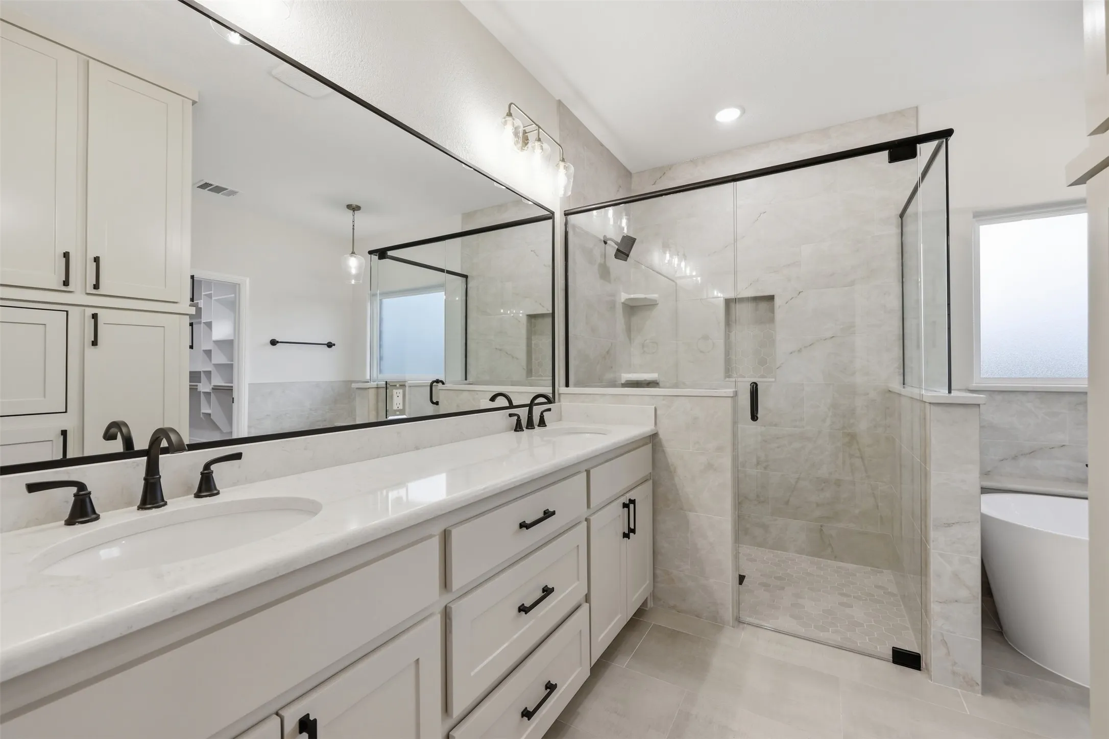 Lots of cabinets and plenty of vanity room