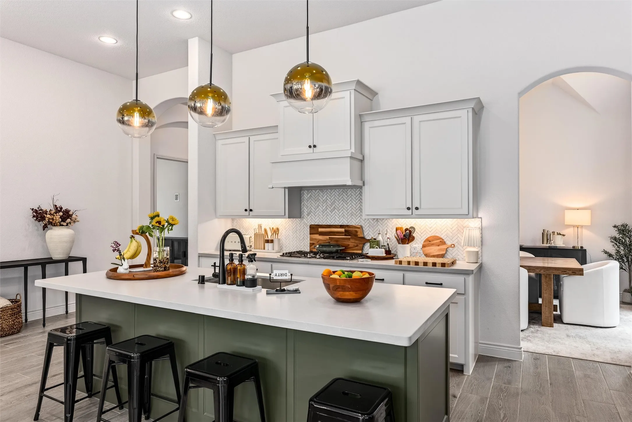 Gorgeous one story Perry magazine worthy home in the heart of Mustang Lakes!