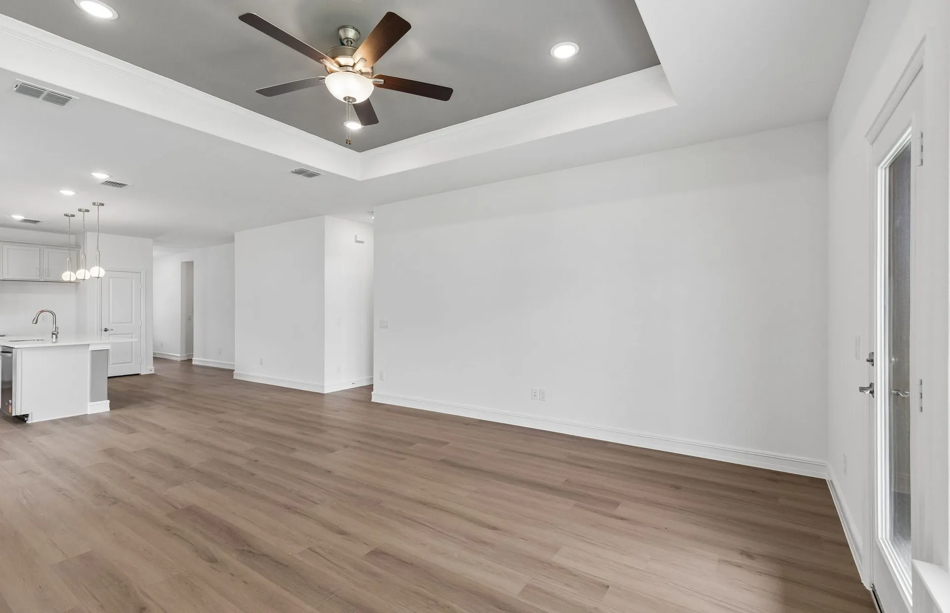 Tray ceiling in gathering room