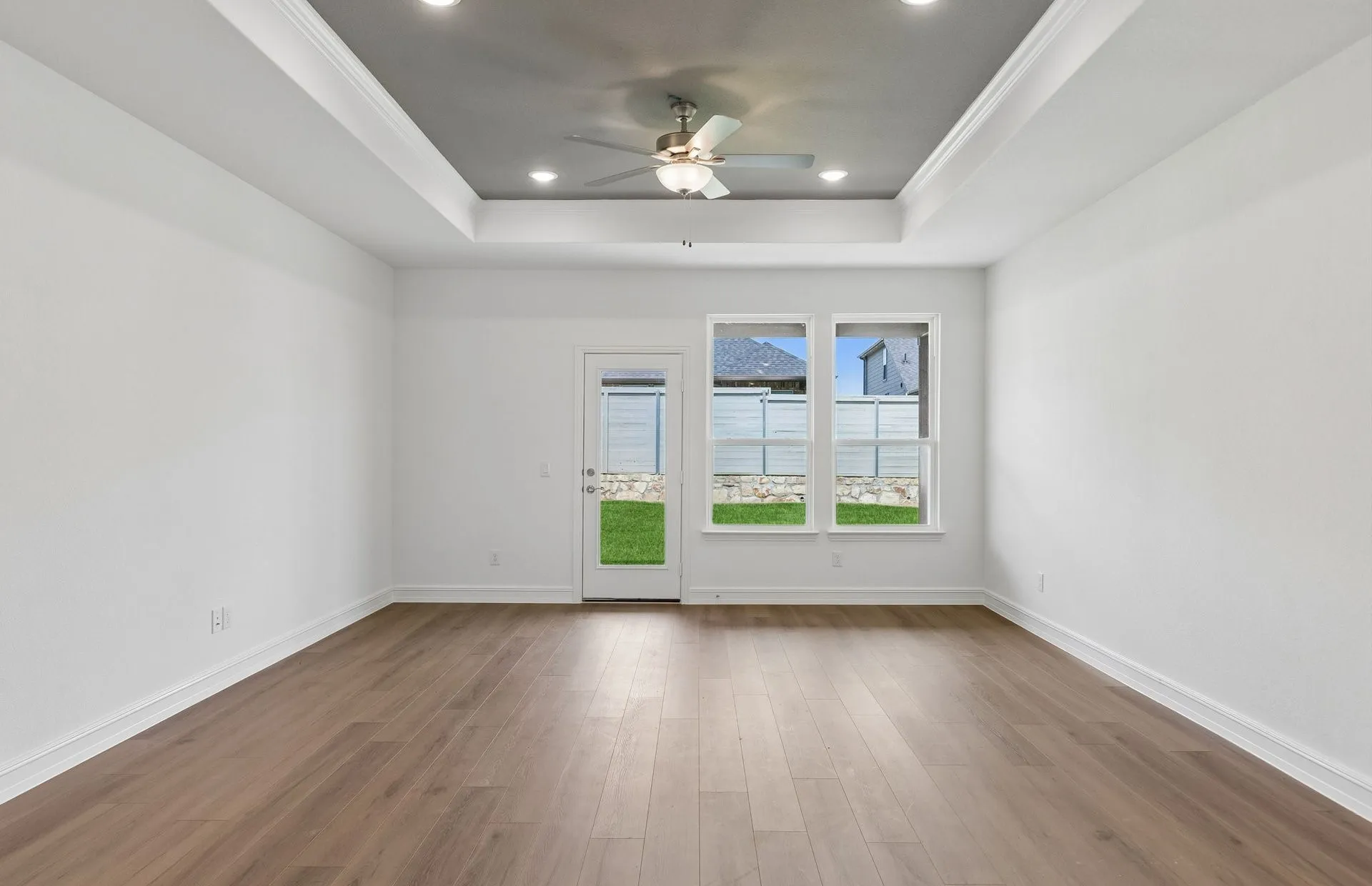 Gathering room with large windows