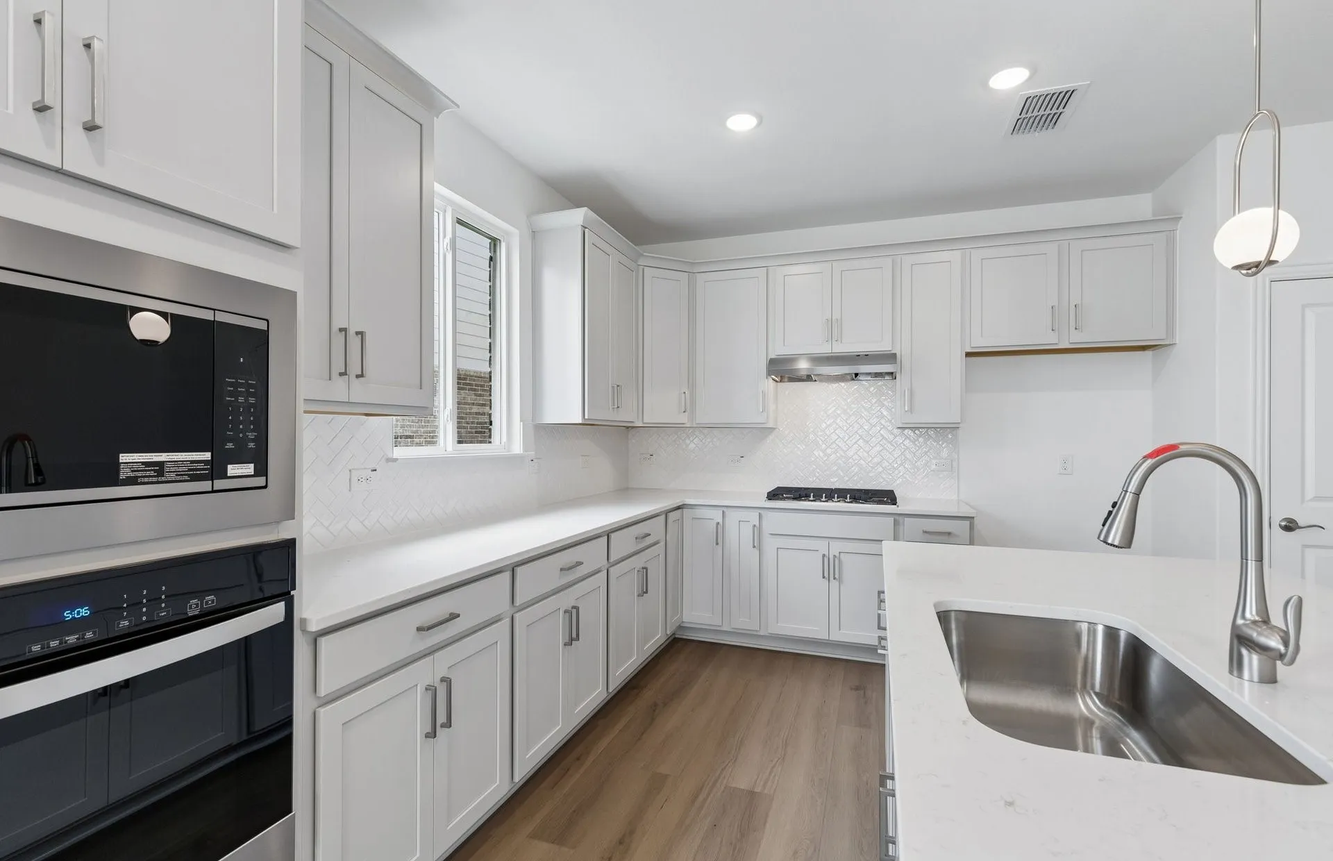 Abundant cabinet space in kitchen