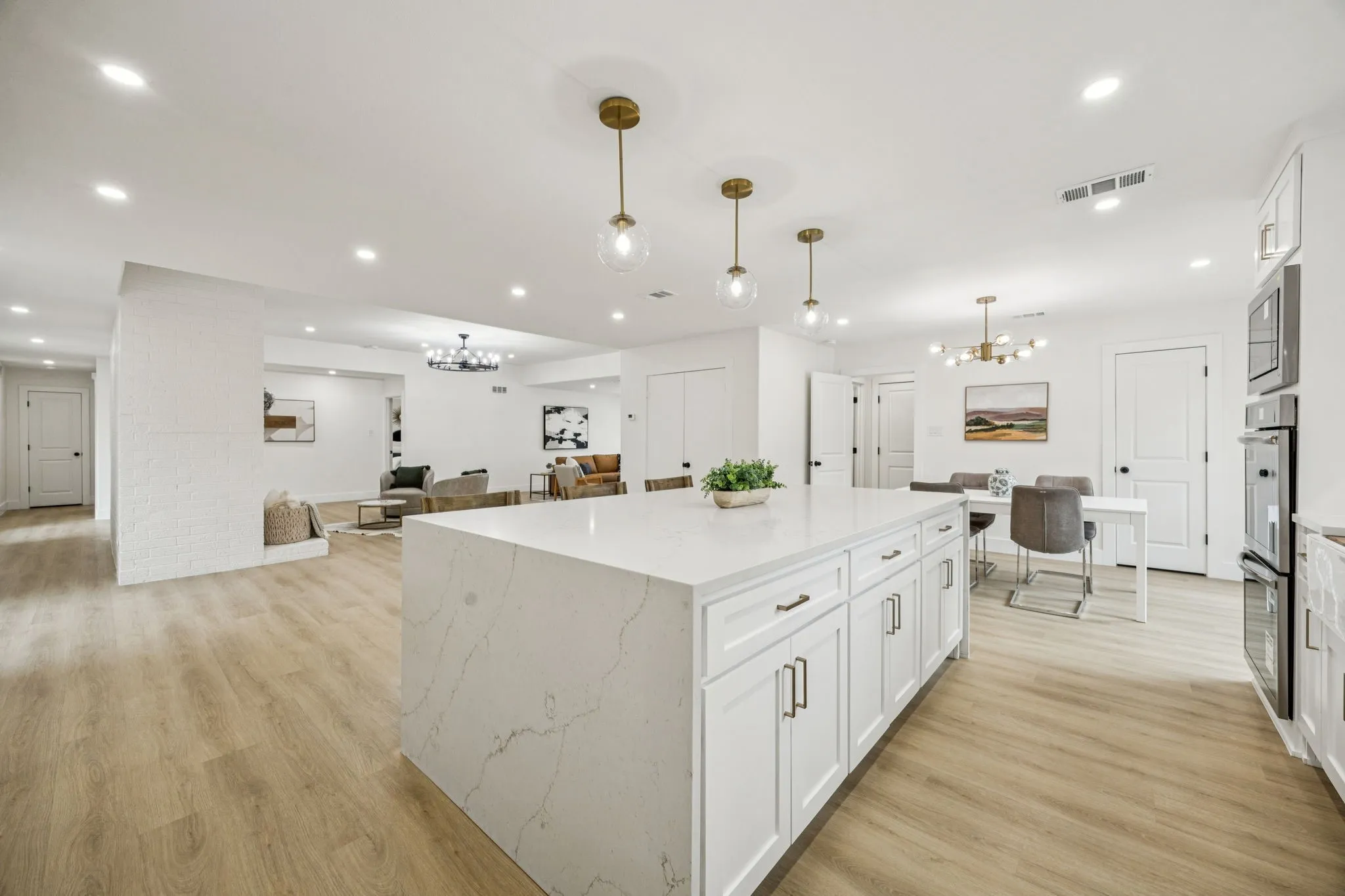 Clean lines and counter space for miles
