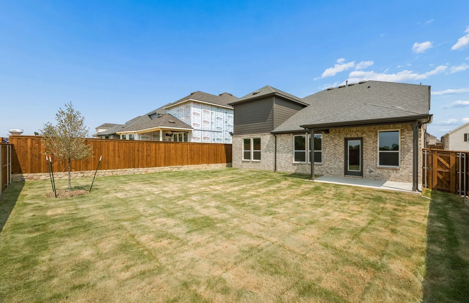 Built-in covered back patio