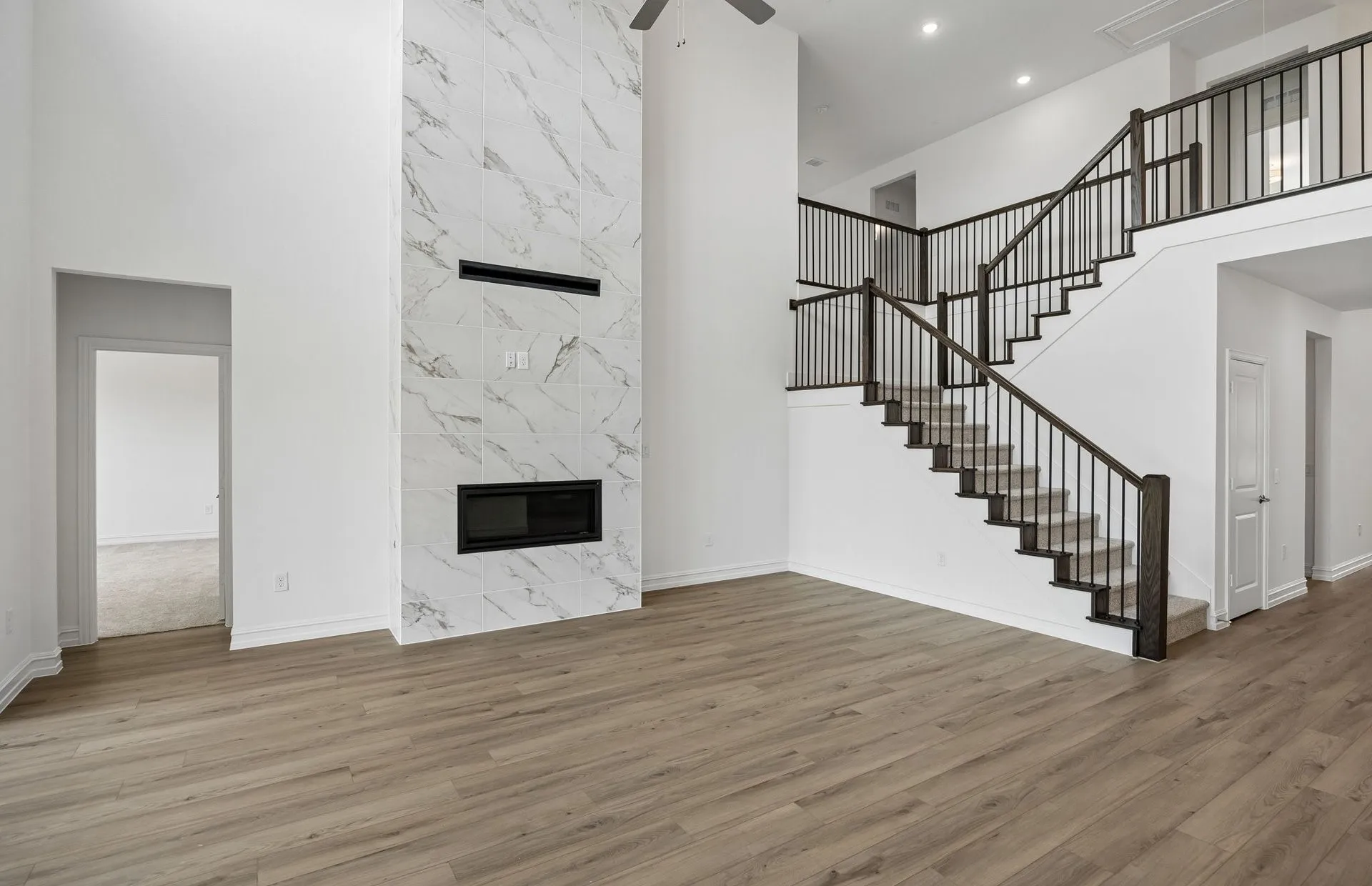 Gathering room with fireplace