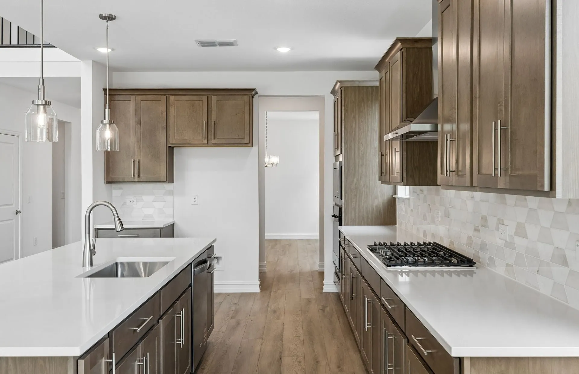 Abundant cabinet space in kitchen