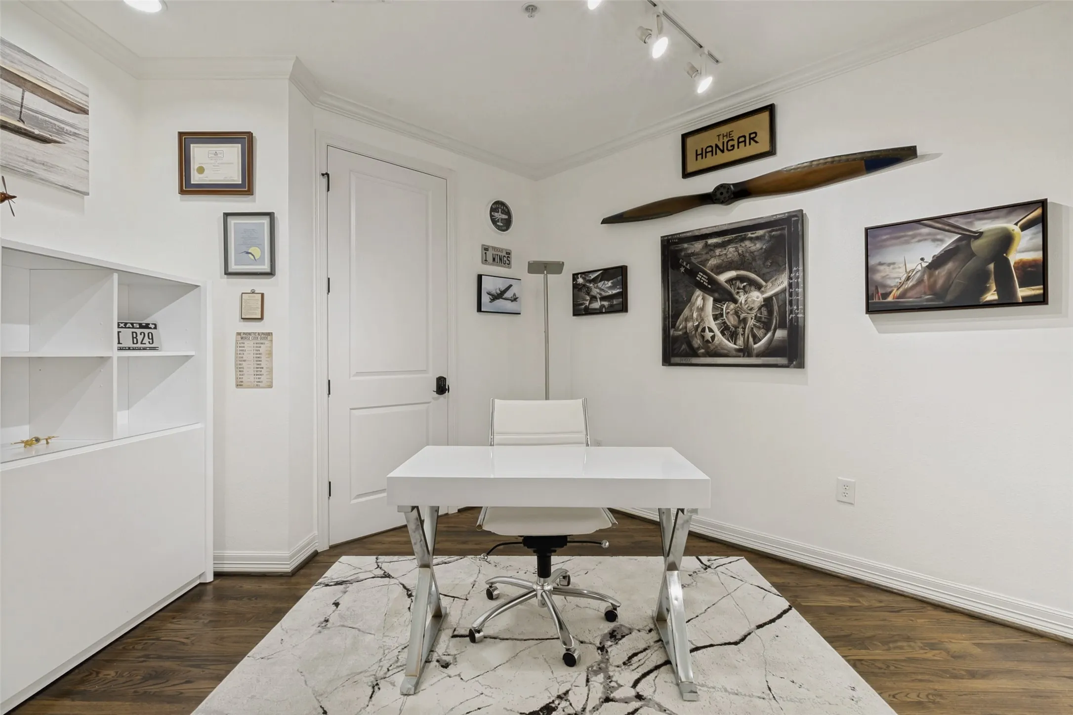 Office space that could be used as a third bedroom, A closet sits behind that is quite large.