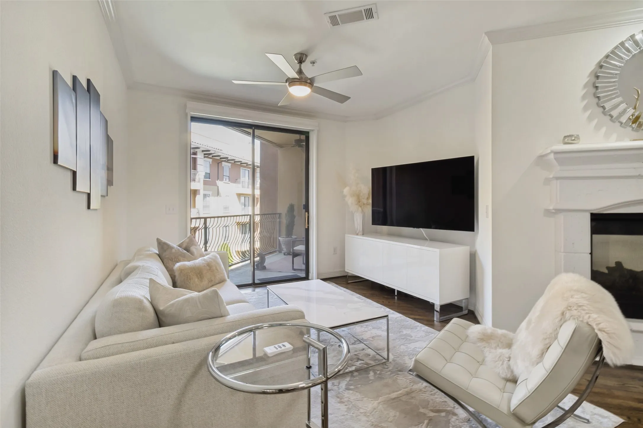 Lots of natural light from one of the balconies overlooking the pool.