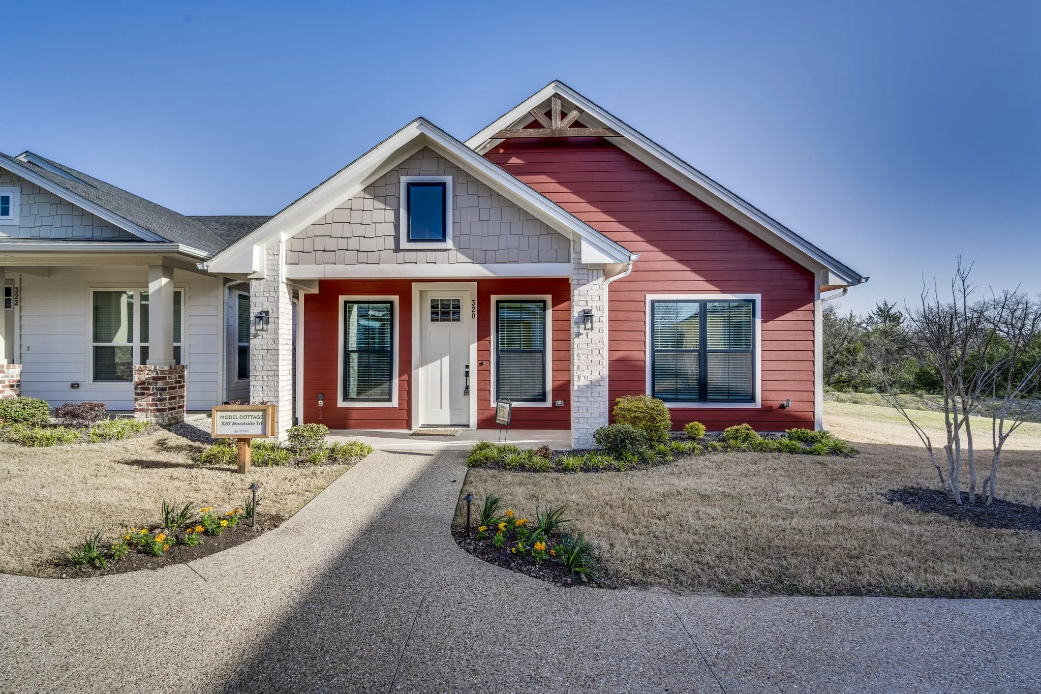 View of front of property with covered porch