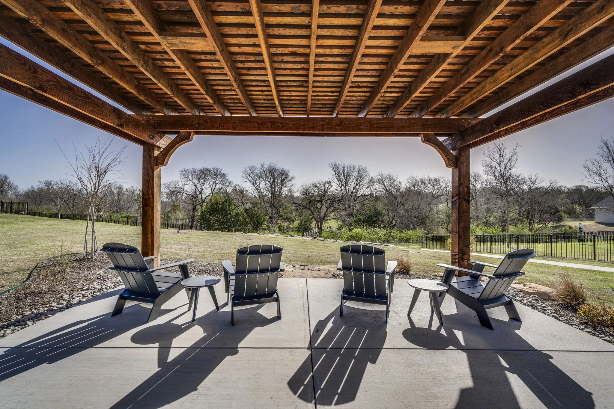 View of patio featuring a pergola