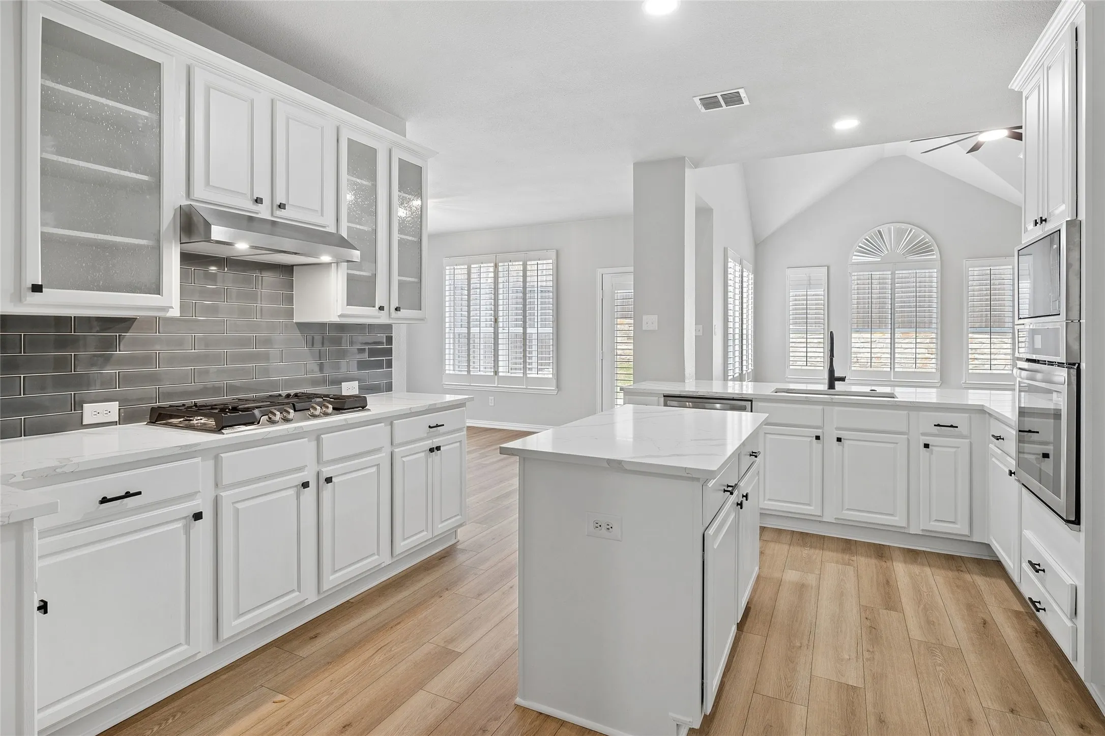 View of breakfast room and living room.