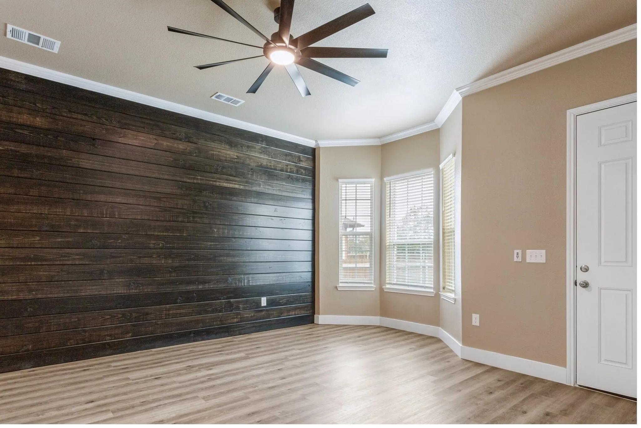 Bespoke real wood accent wall