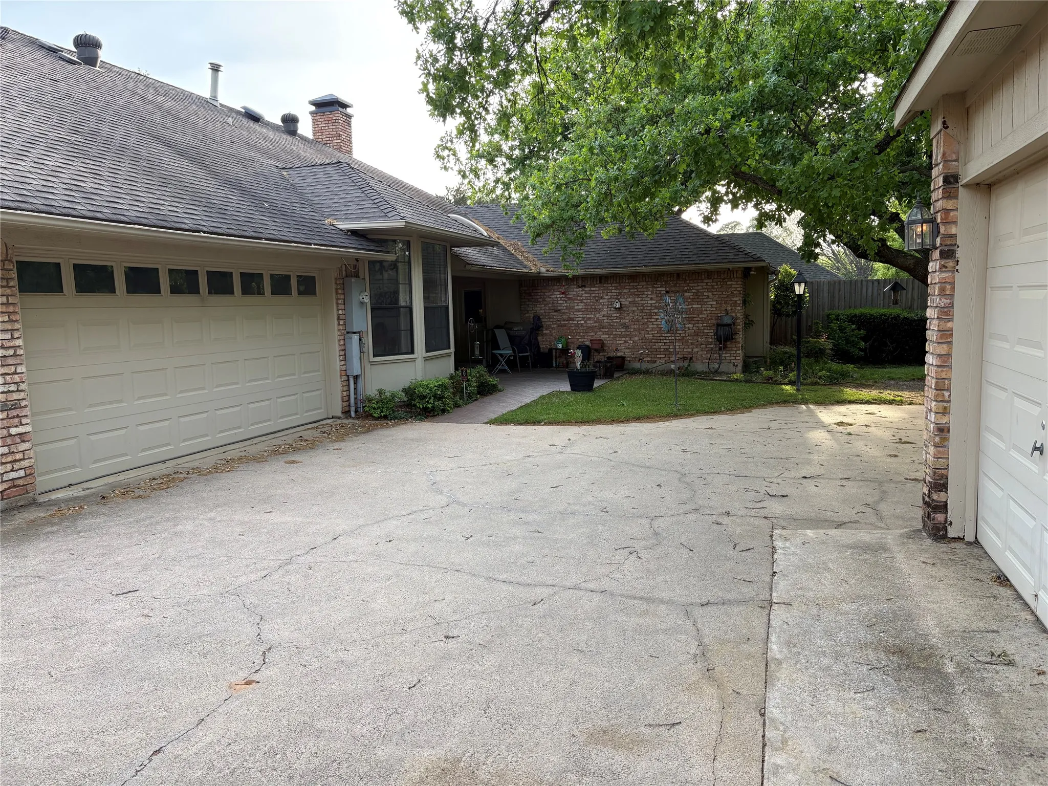 View of both garages.
