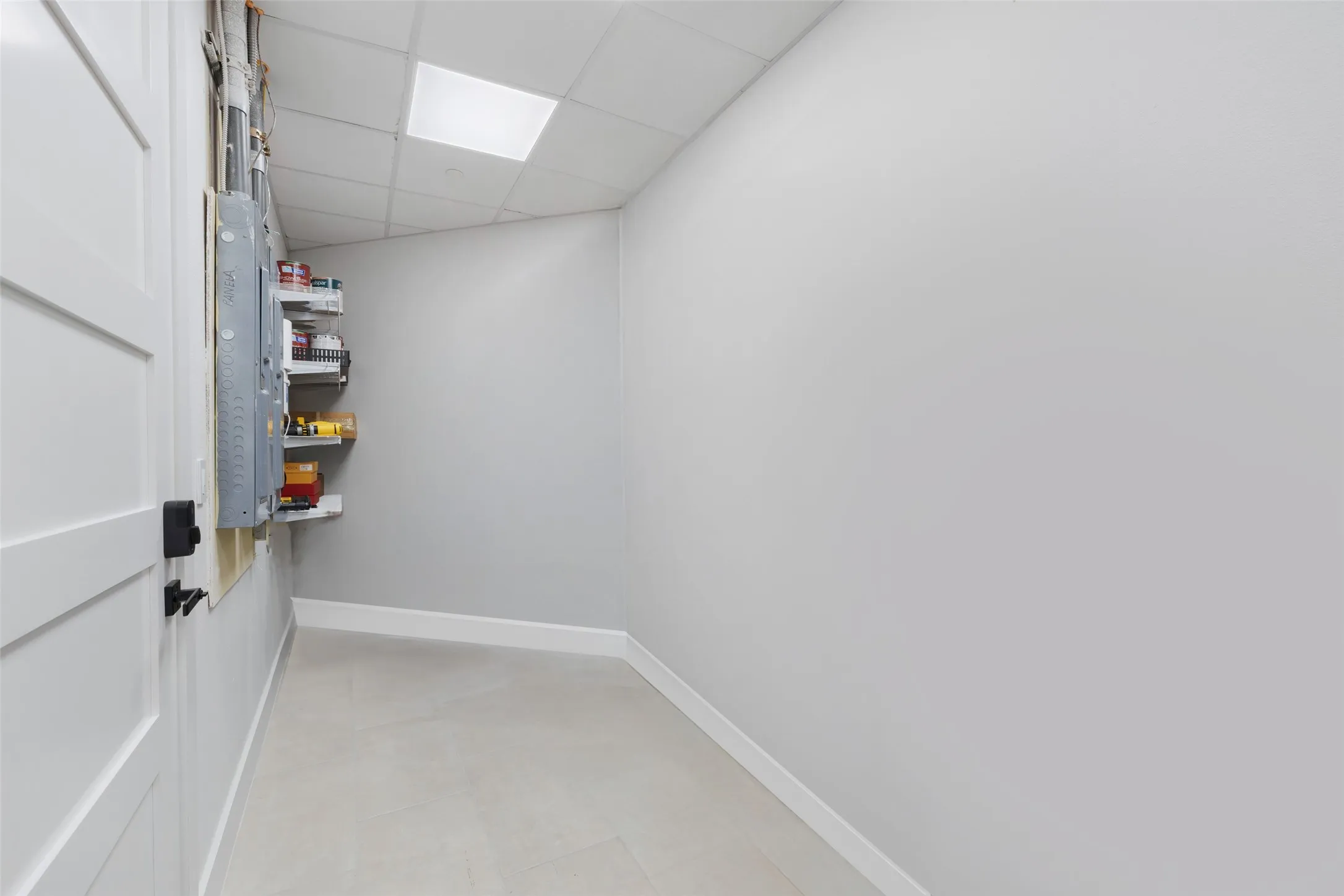 Private utility storage room.