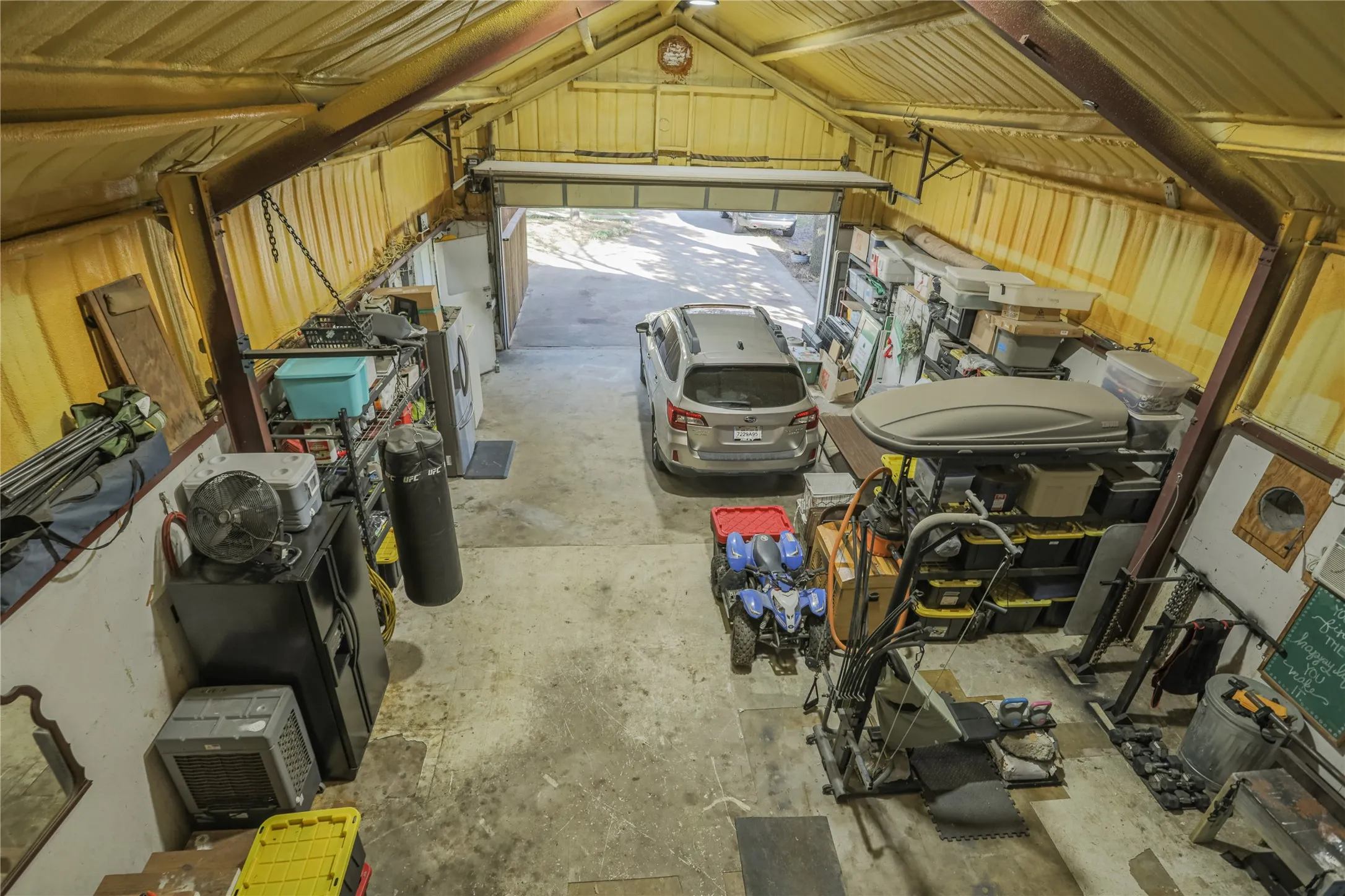detached 6 care metal garage with spray foam insulation