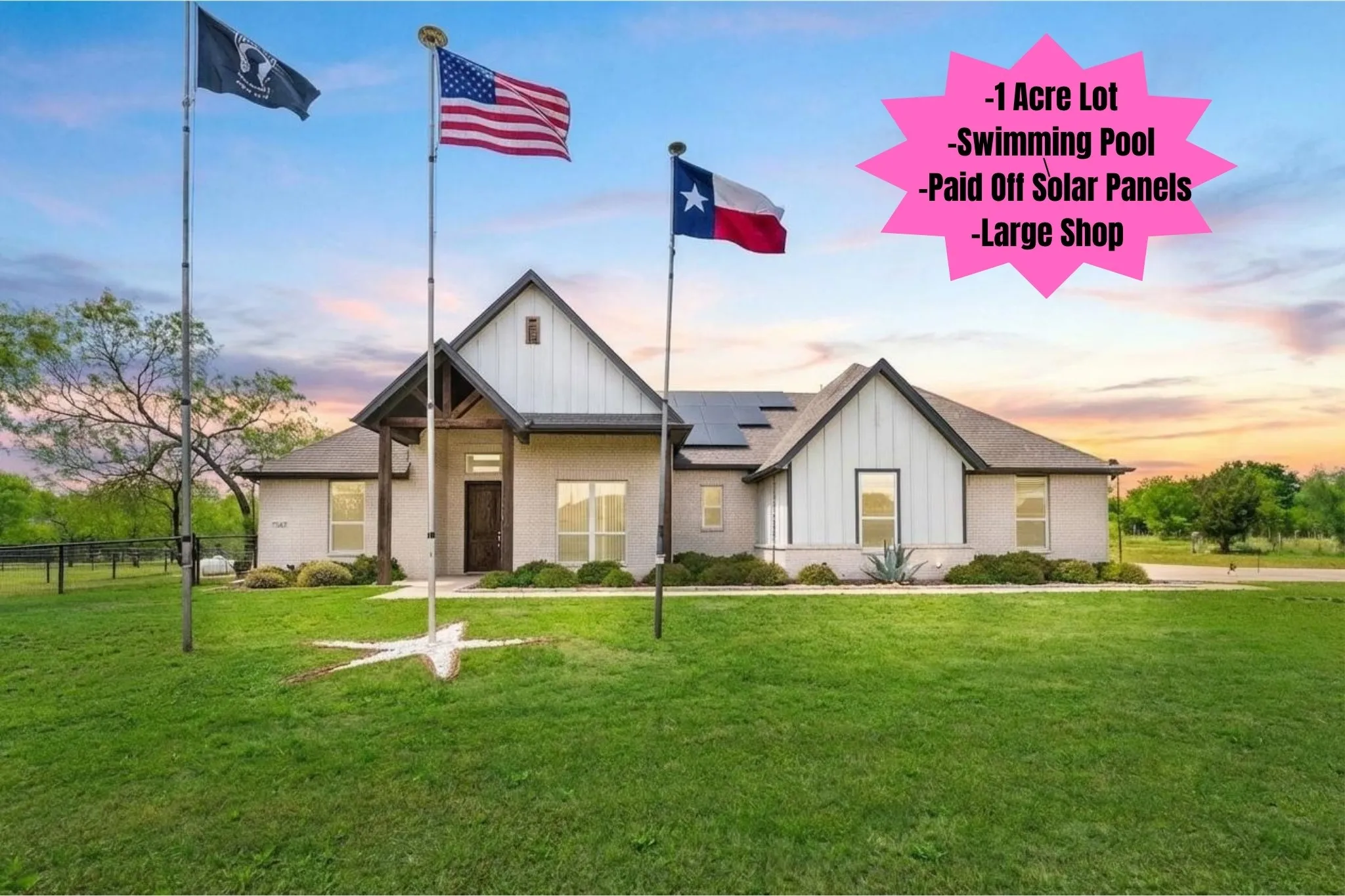 Single Family Residence For Sale in Parker County , 1001 Resolute Road, Millsap, Texas 76066, 3 Bedrooms, 3 Bathrooms, 2 Garage spaces, 2,236 Sqft, built in 2021, Preowned, Price $779,900, mls#21224628, Real Estate Agent in Millsap, Homes For Sale in Parker county, Homes For Sale in Millsap, Realtor in Millsap Texas, Real Estate Brokerage Independent Realty Texas, Luminita Cordes Realtor