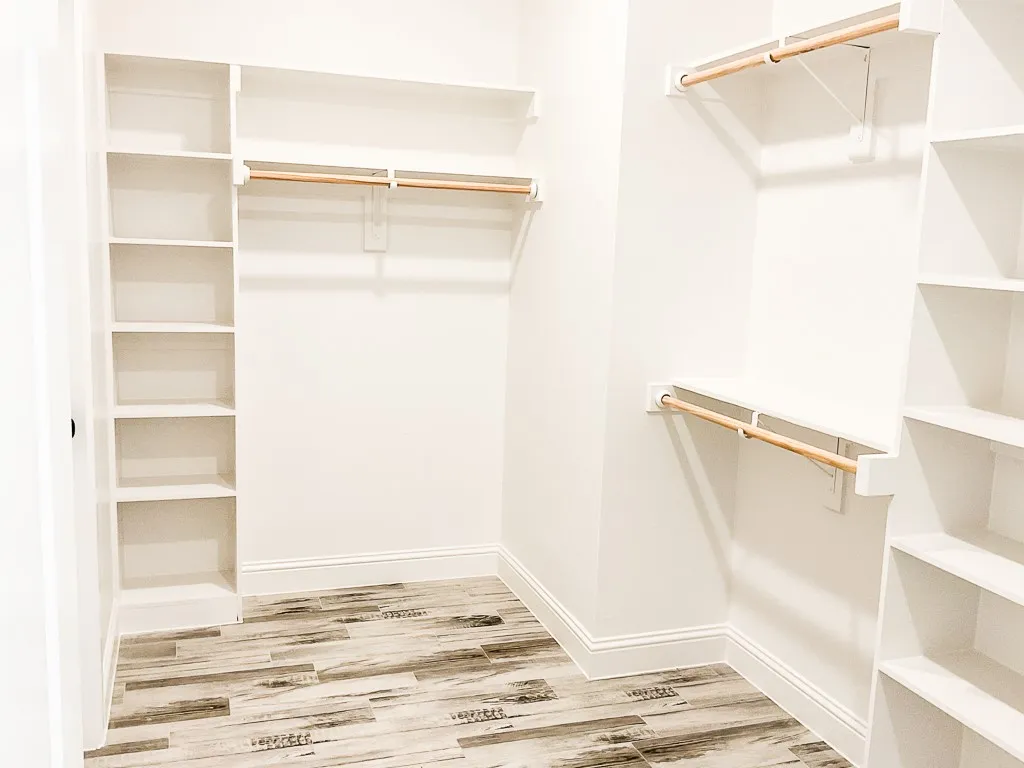 Huge walk-in closet with built ins