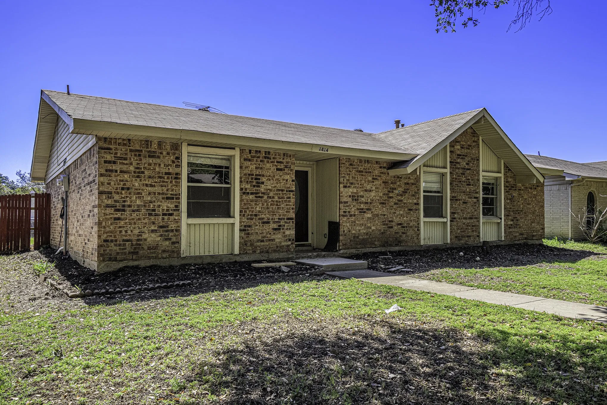 View of single story home