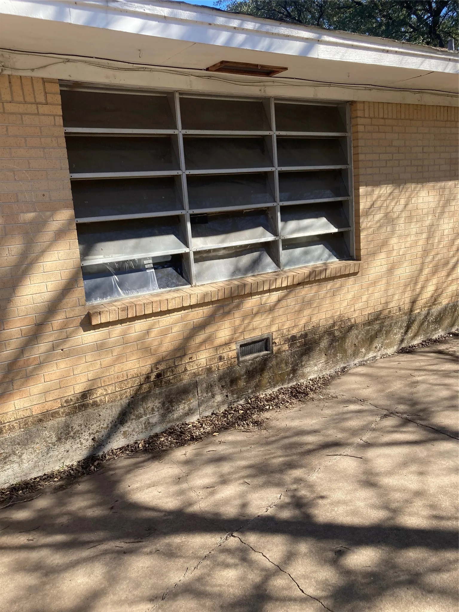 Exterior view of brick siding
