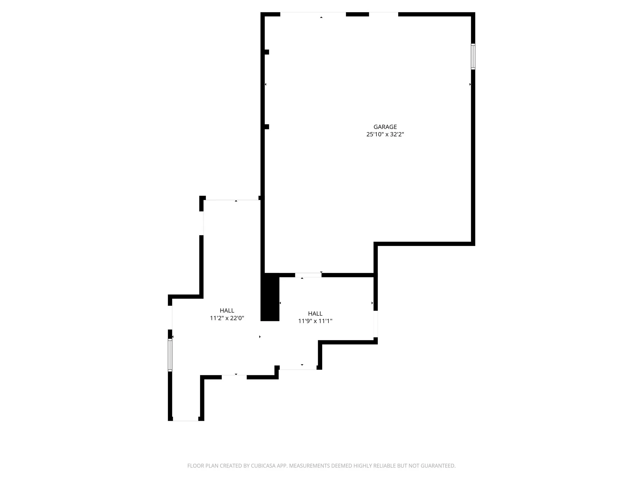 Floor plan of the attached garage.