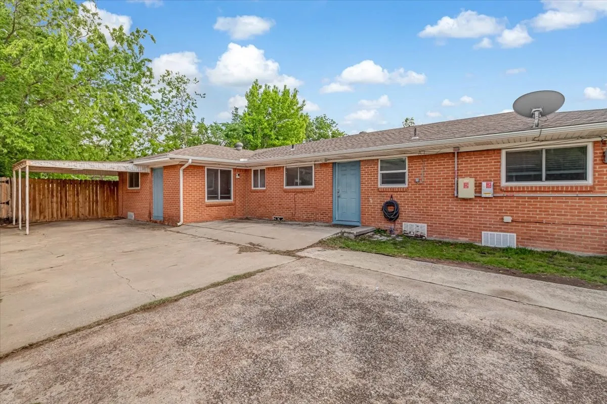 Carport and side door