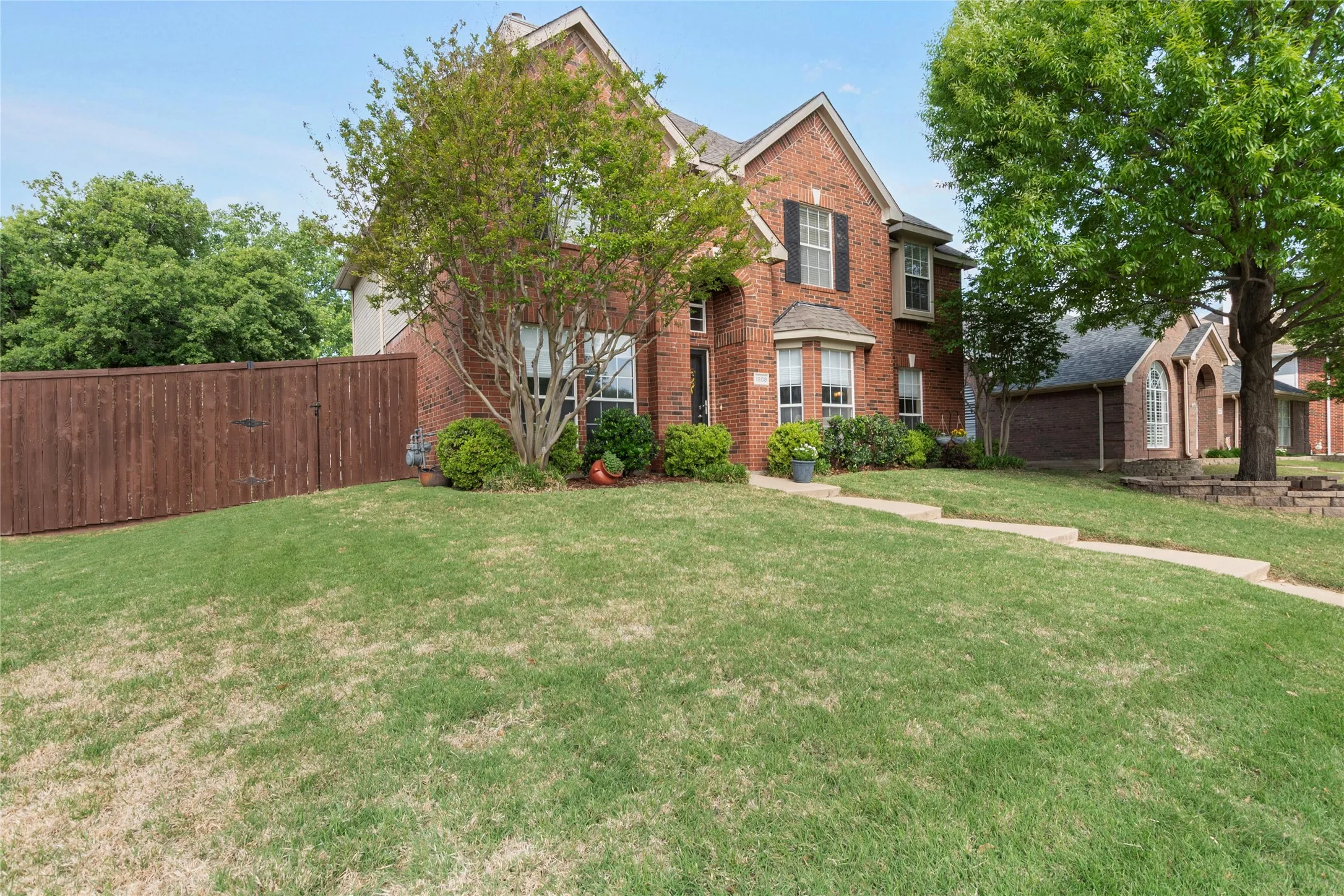 Large front yard