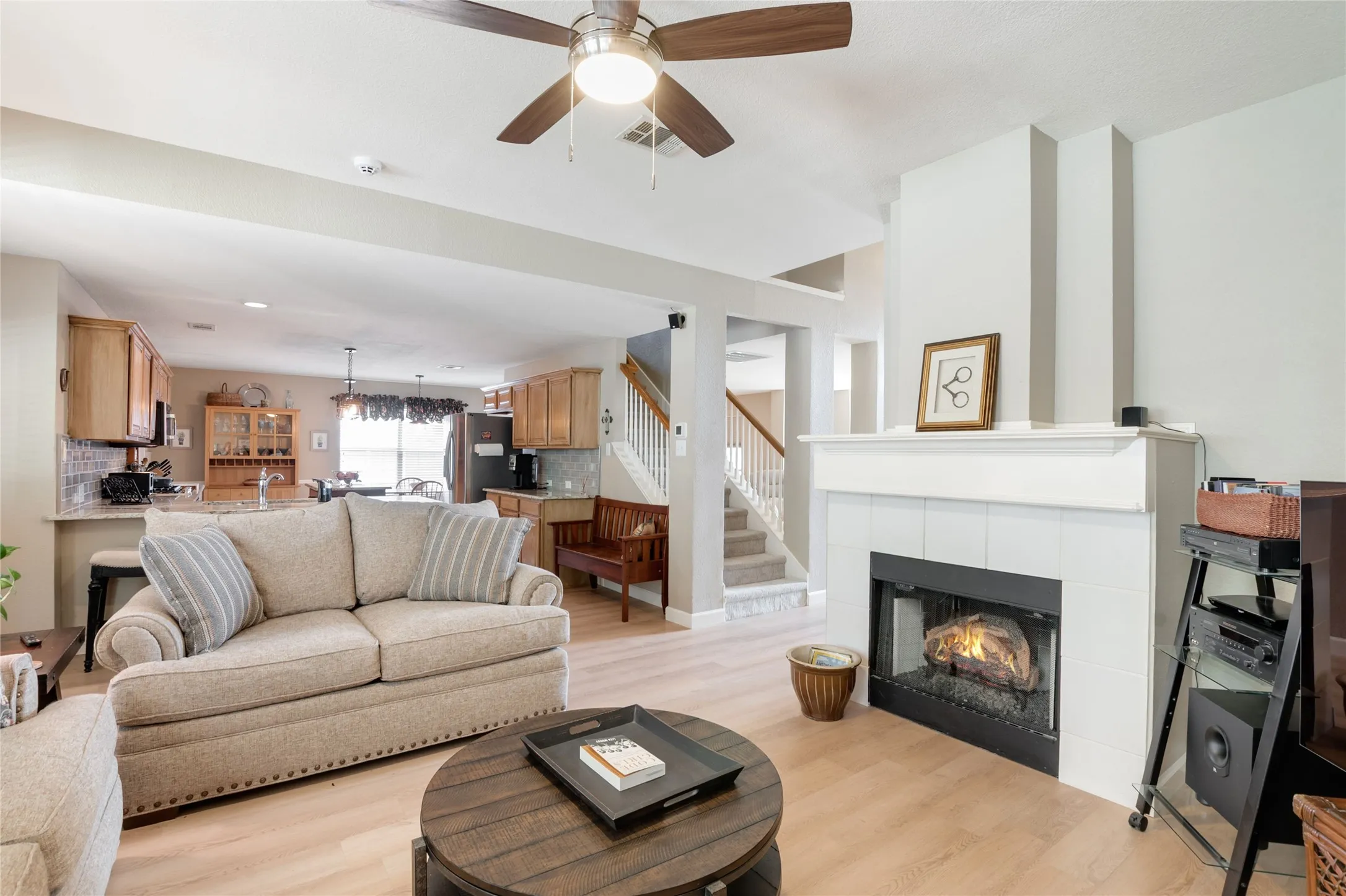 Fireplace in family room