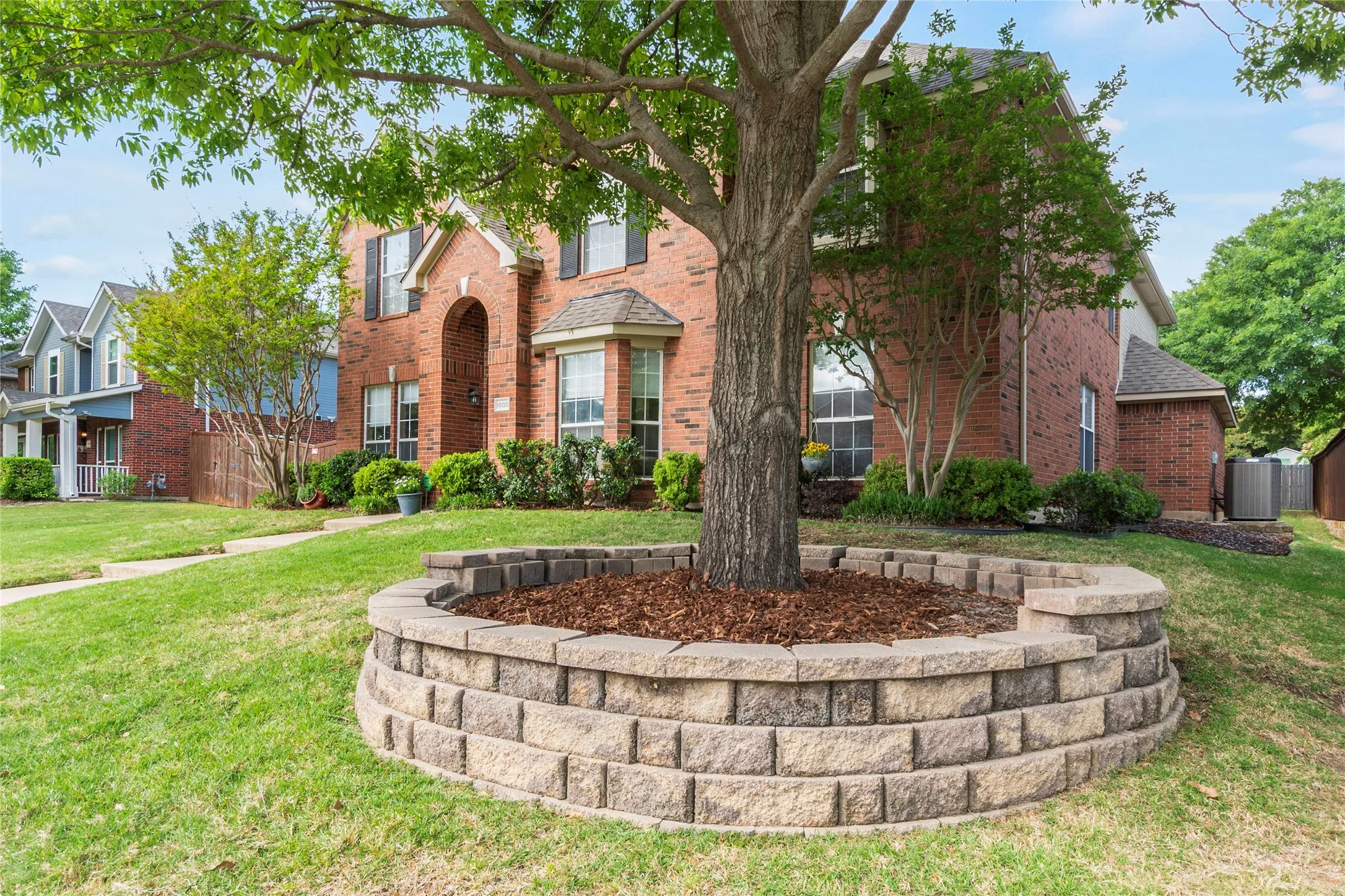 Mature trees and lovely landscaping