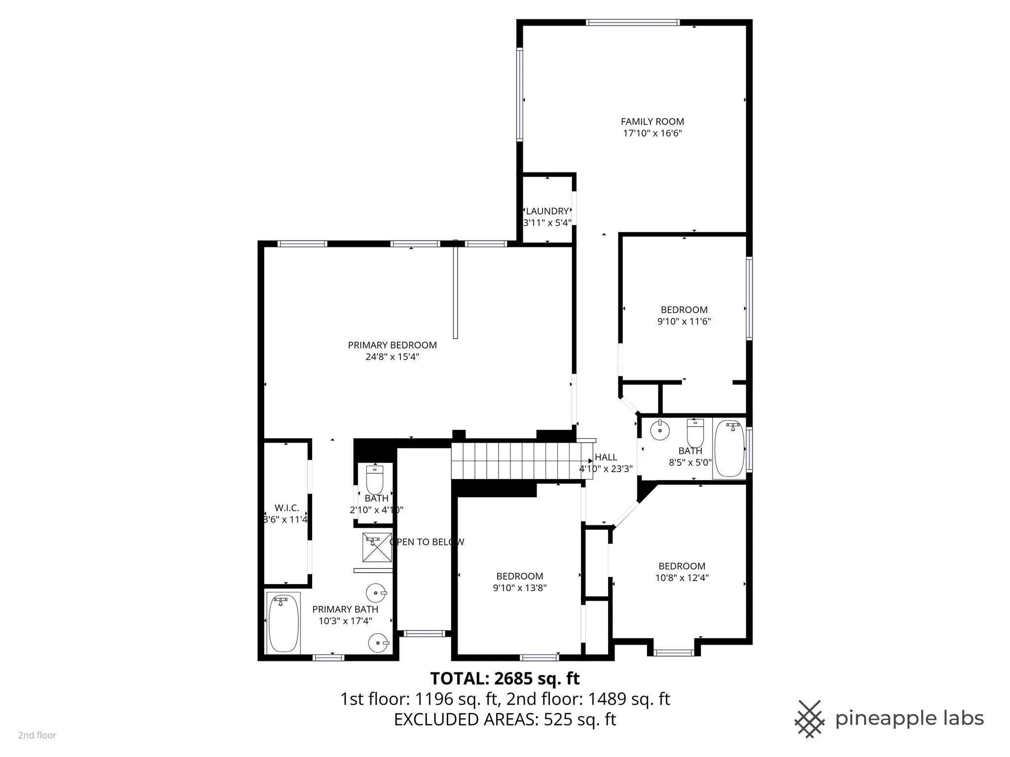 View of 2nd floor room layout
