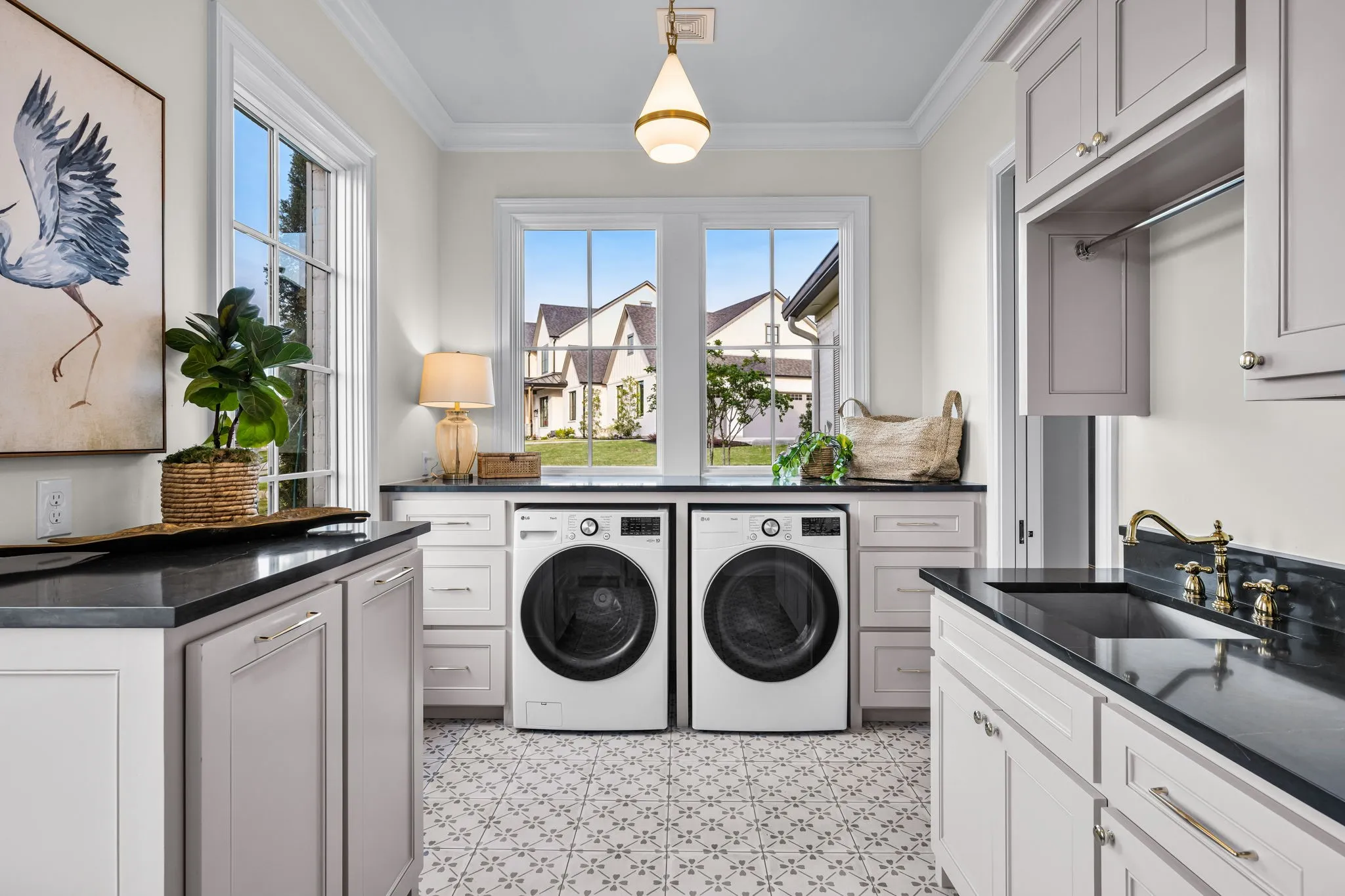 Dream laundry room that connects to the primary bedroom closet