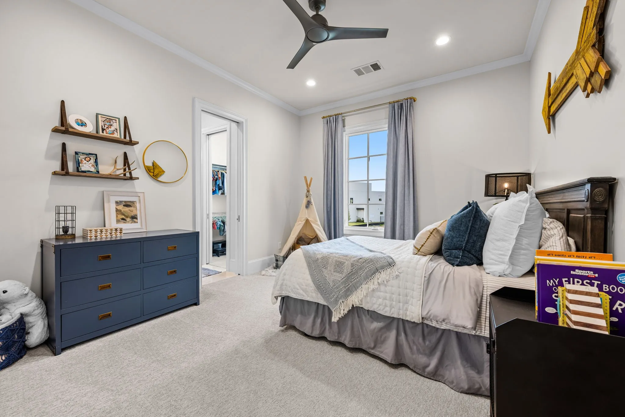 This secondary bedroom is 12x14, giving it plenty of options for furniture placement