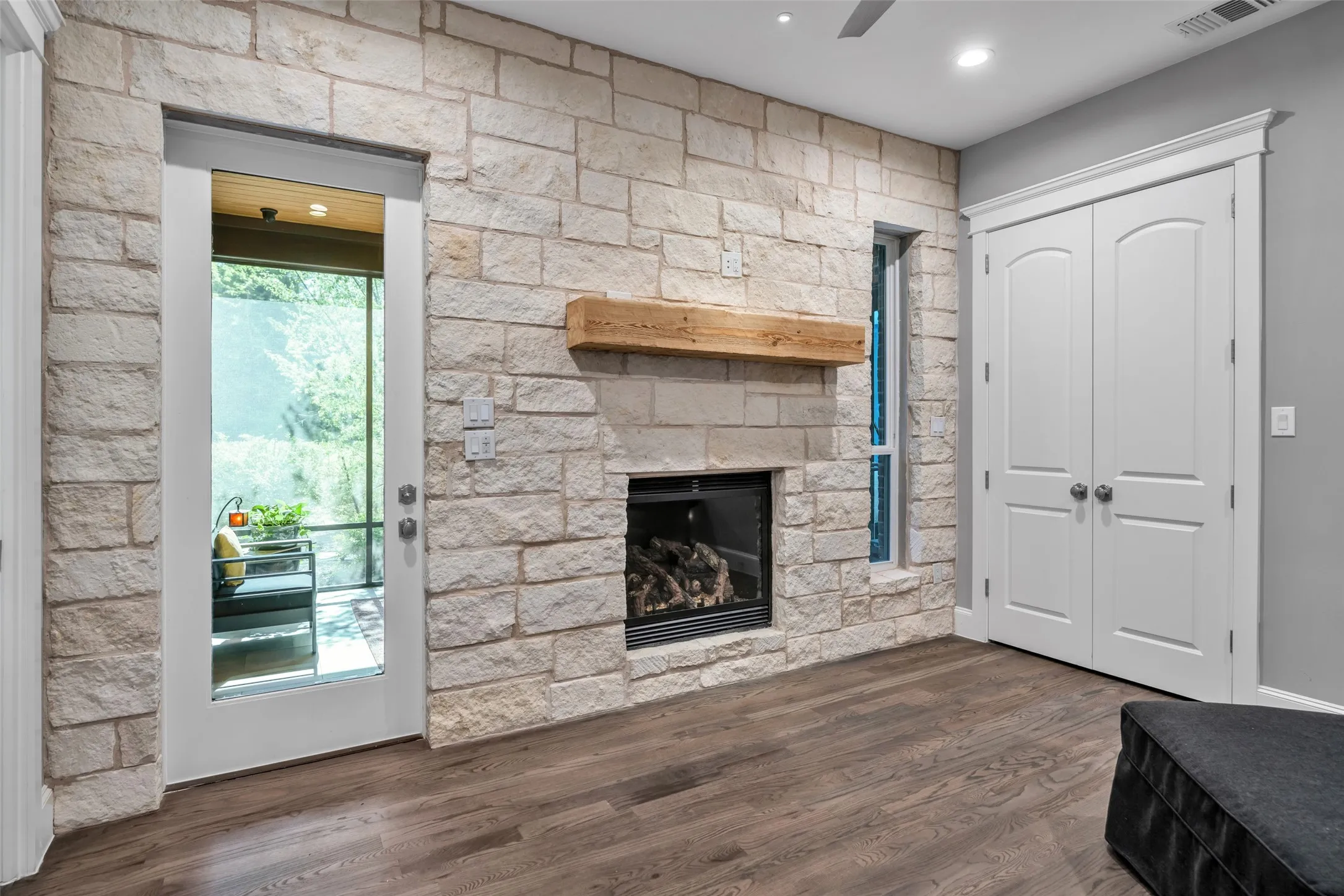 Flex room leading to the sunroom.