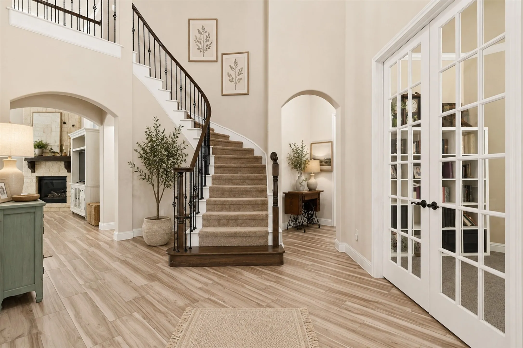 Virtually staged entry