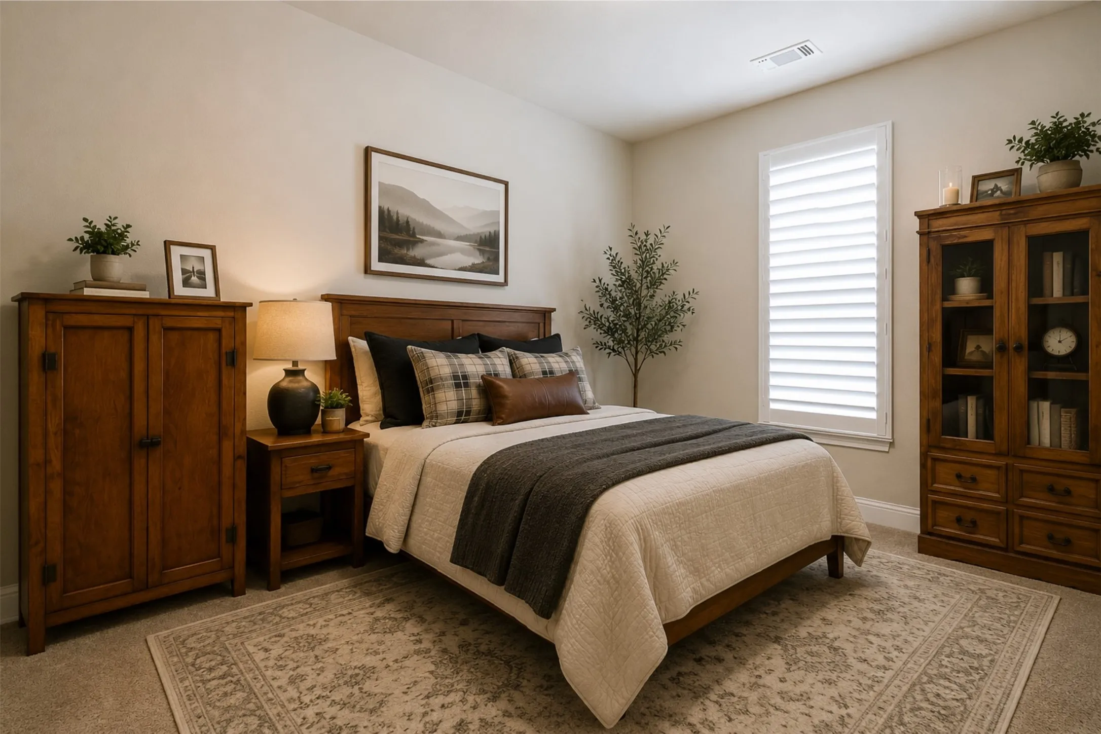 Secondary bedroom off of the office and entry