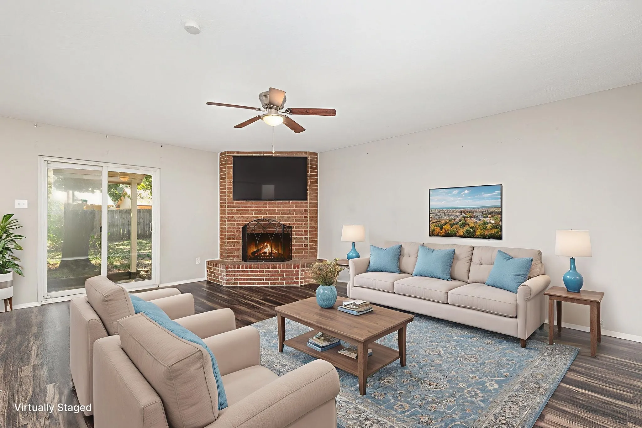 Virtually Staged living room