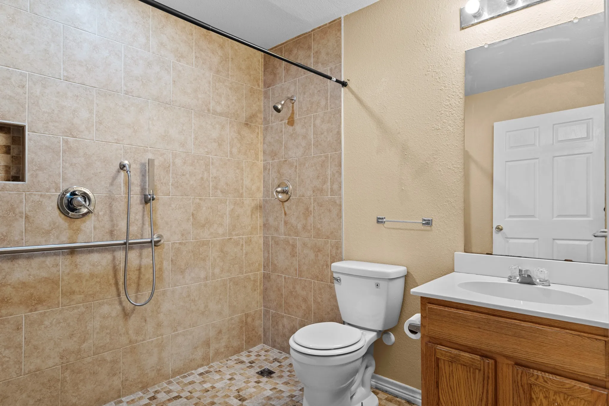 Bath with large walk in shower